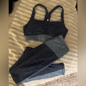 Fabletics Navy/Light Blue workout set